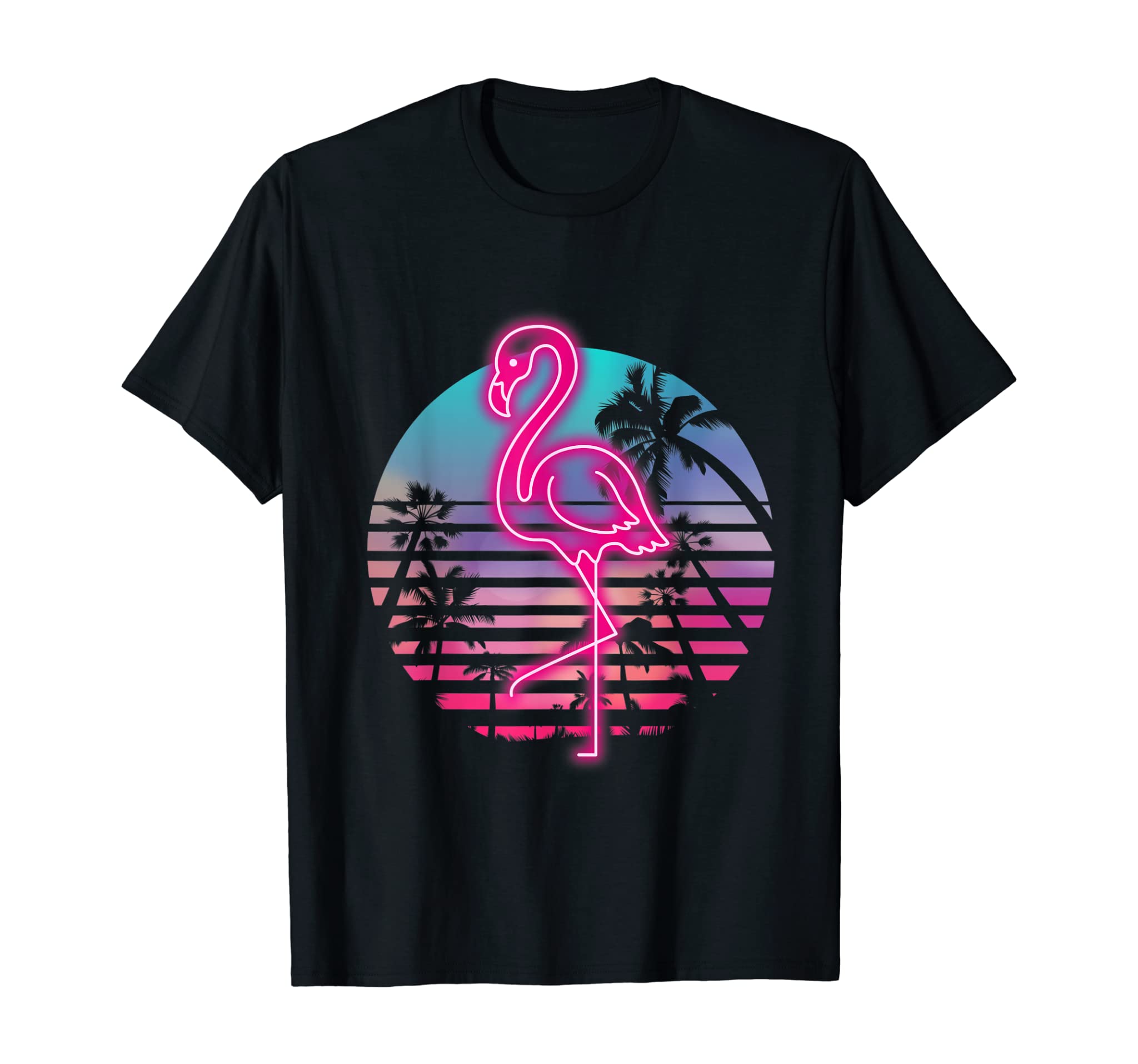 Zoo Animal Tropic Summer Sunrise Gift Flamingo T-Shirt