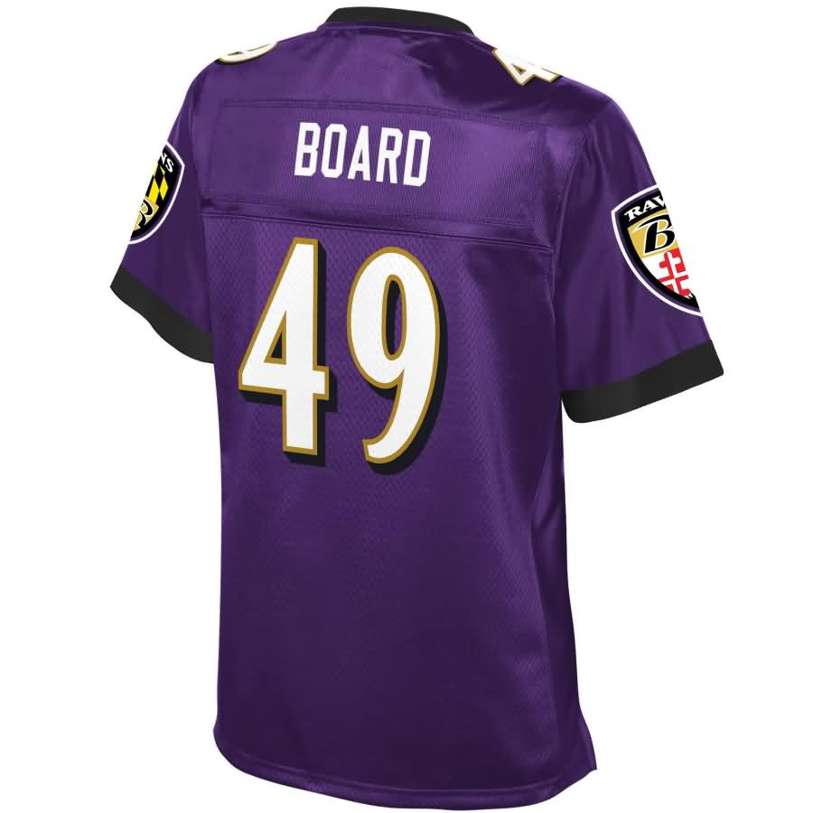 Chris Board Baltimore Ravens NFL Pro Line Womens Player Jersey – Purple