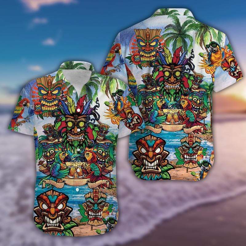 Tiki On The Beach Hawaiian Shirt – For Men And Women