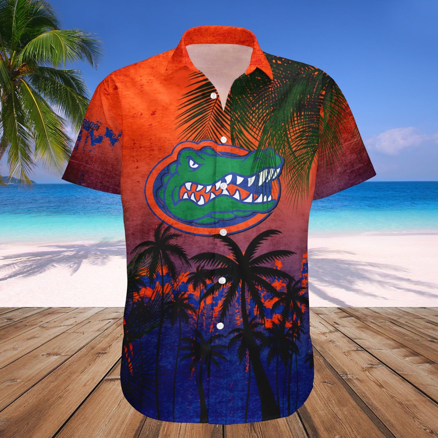 Florida Gators Hawaii Shirt Coconut Tree Tropical Grunge – NCCA