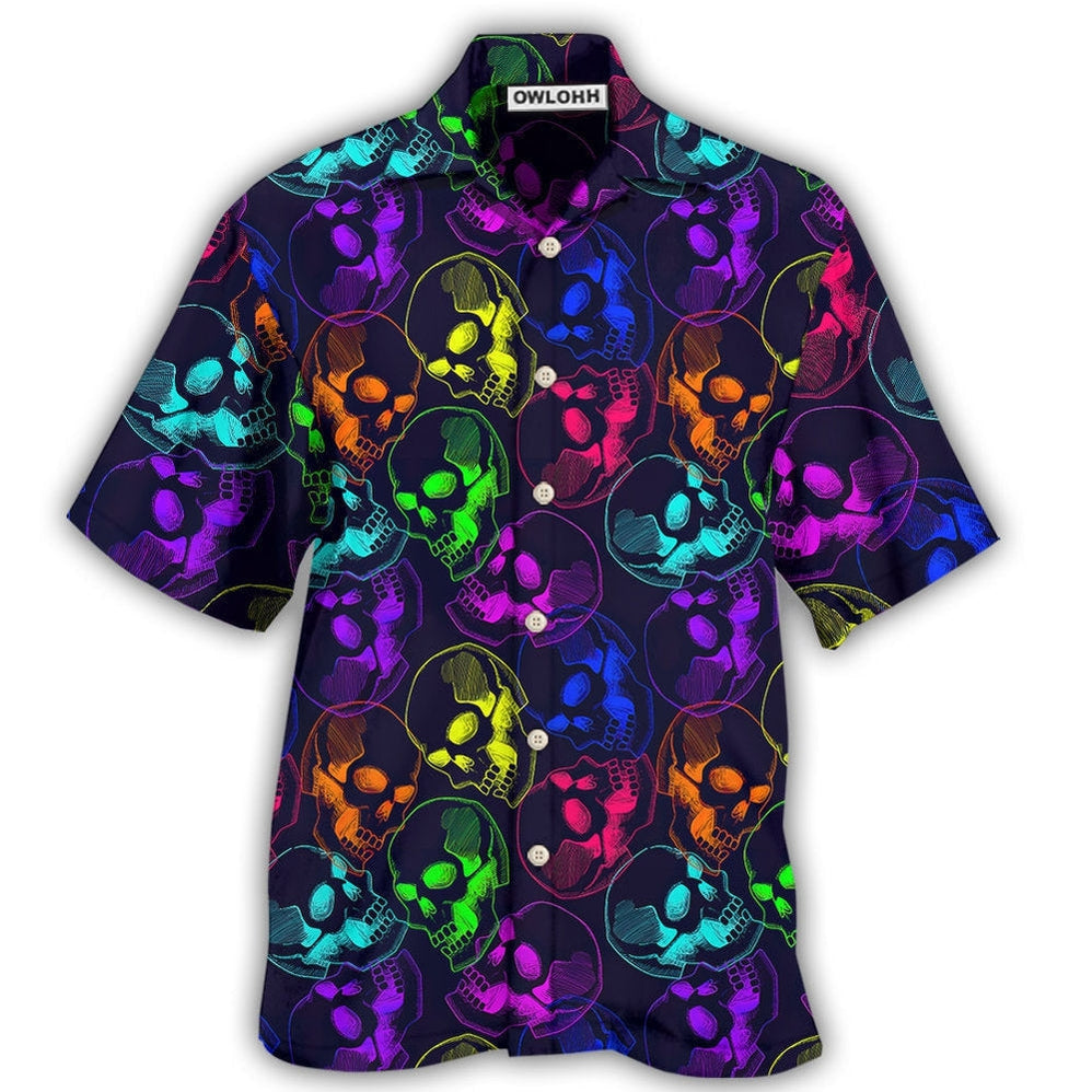 Skull Neon Big Cool Hawaii Shirt Ha92879