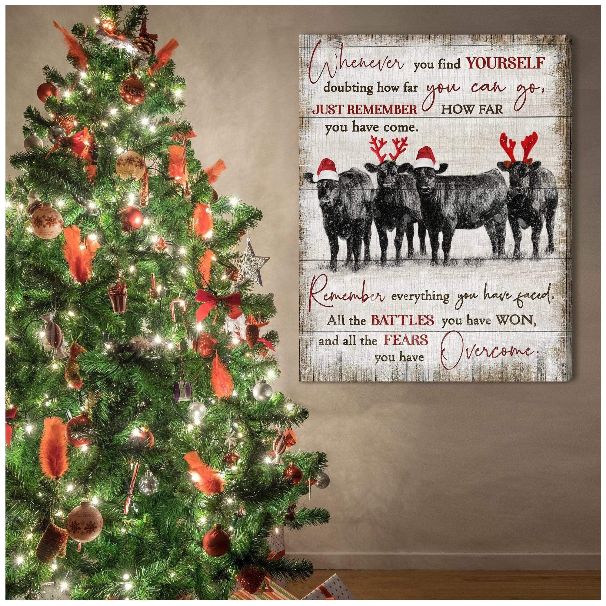 Whenever Angus Cow Wall Art Canvas – Christmas Wall Art Canvas Gift For Family, Wall Art Decor, Canvas Print, Home Decor