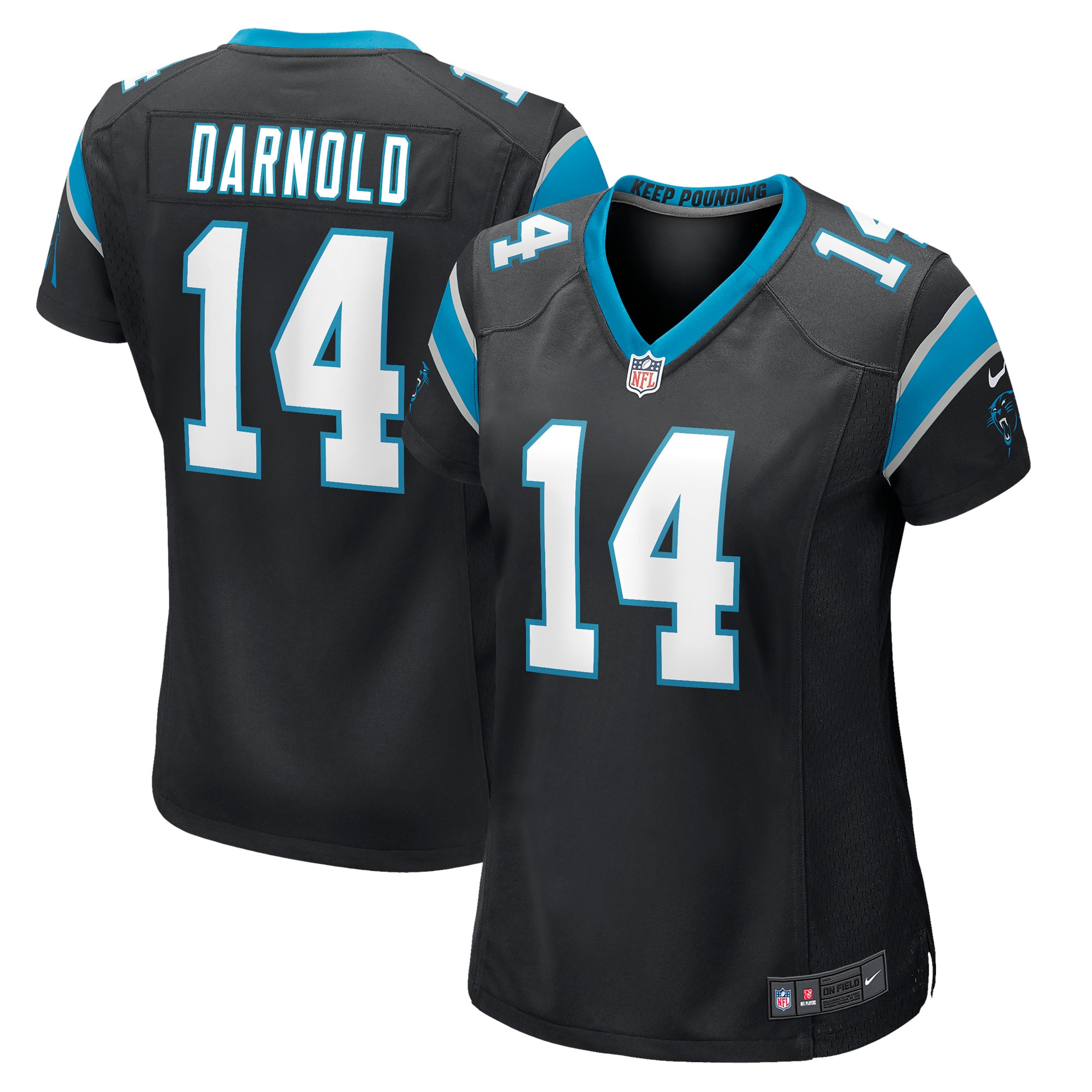 Women’s Carolina Panthers Sam Darnold Black Game Jersey