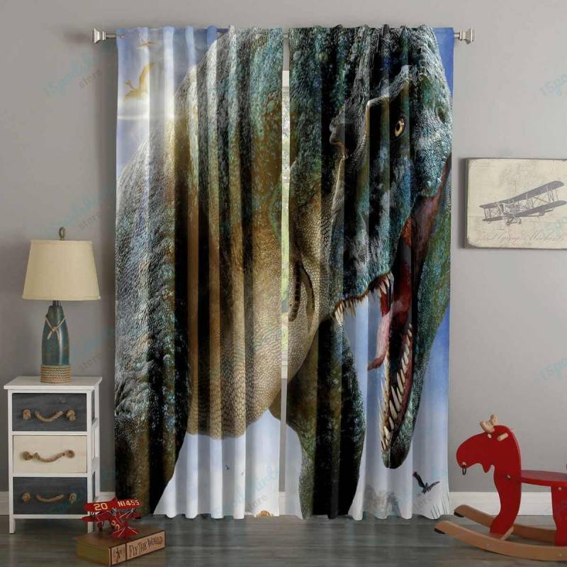 3D Printed Tyrannosaurus Jurassic World Style Custom Living Room Curtains