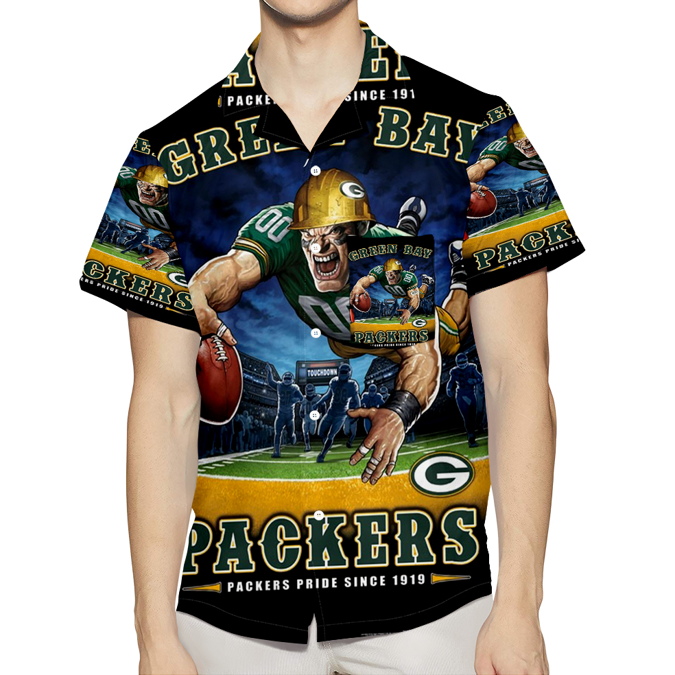 Green Bay Packers Pride Since 1919 3D All Over Print Summer Beach Hawaiian Shirt With Pocket