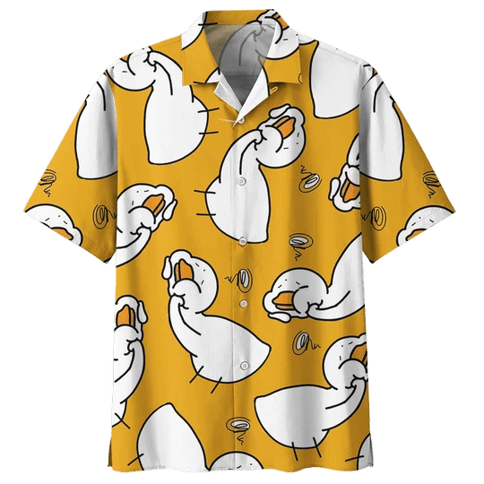 Orange Duck Background Hawaii Shirt Ha9866