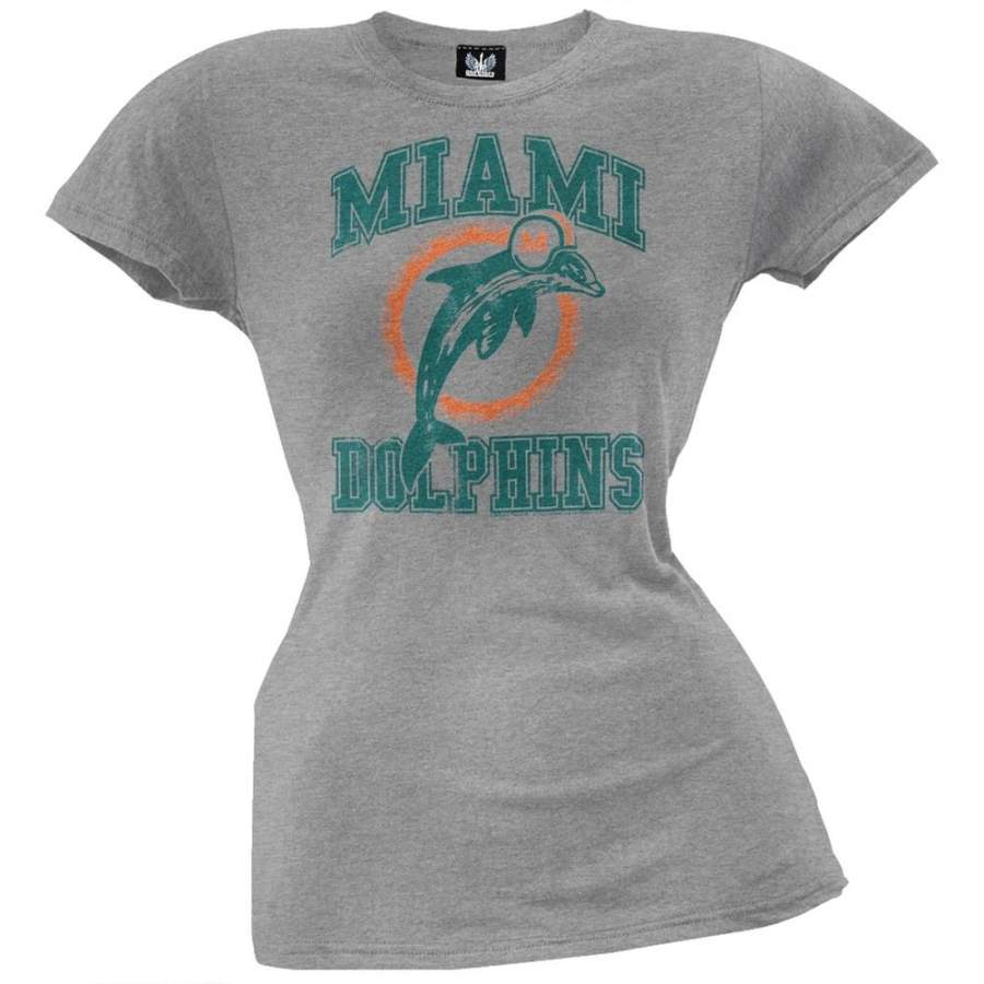 Miami Dolphins – Distressed Juniors T-Shirt