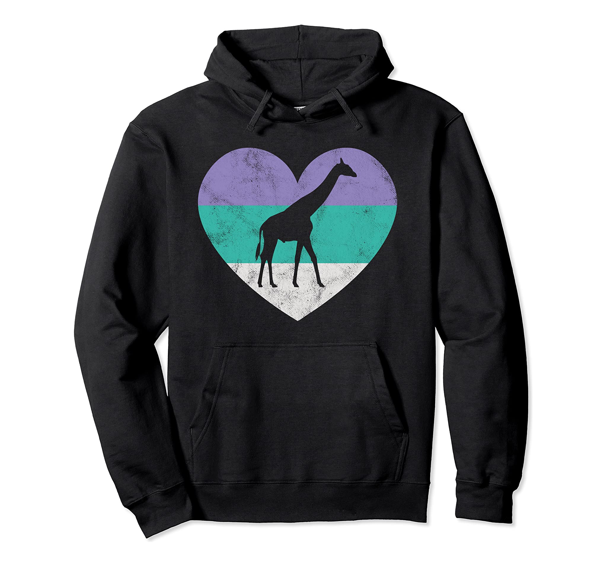 Giraffe Gift Hoodie For Women & Girls Vintage Cute