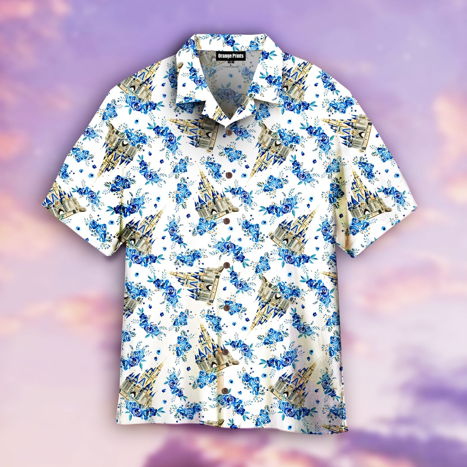 Magic Kingdom Blue Floral Hawaii Shirt For Men Women Adult Ha107698