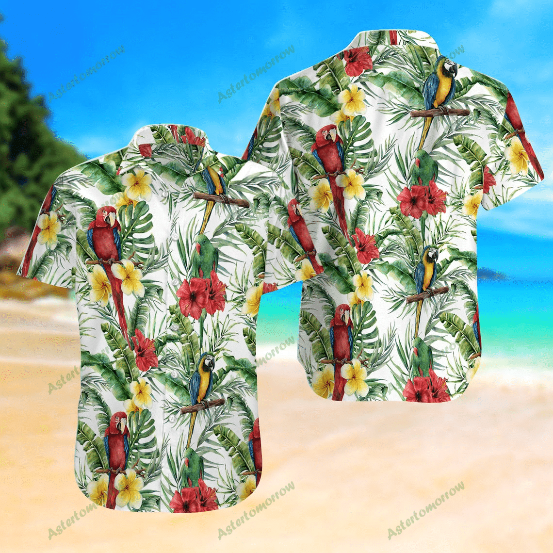 Parrot Birdwatching Hawaiian Birds Hawaiian Shirt Ha91542