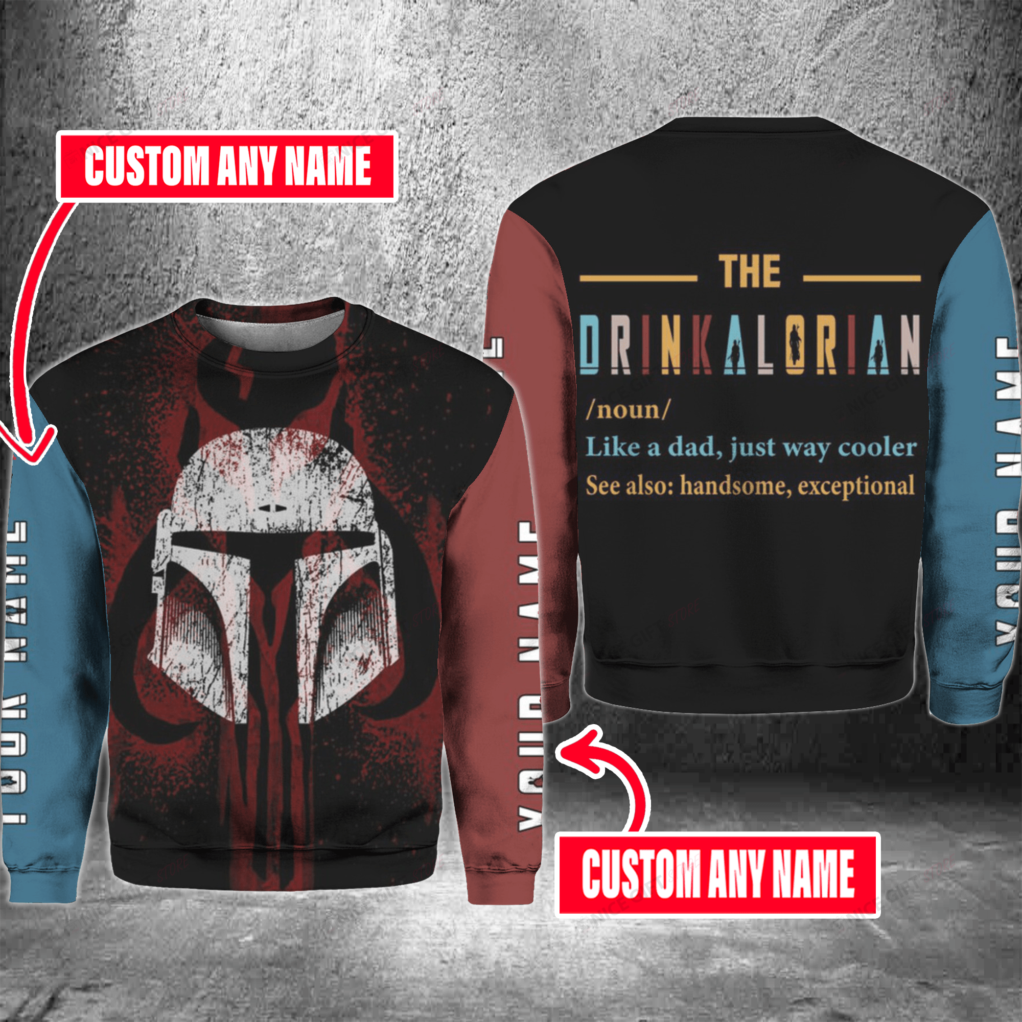 The Drinkalorian Personalized Crewneck Sweatshirt 3Cs-C7C3