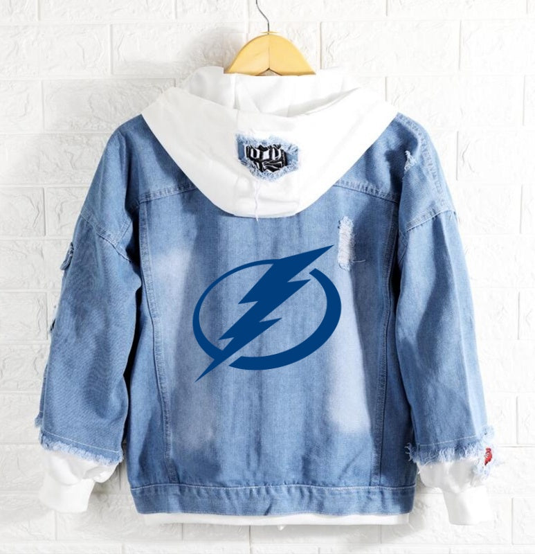 Tampa Bay Lightning Jeans Denim Hoodie Jacket