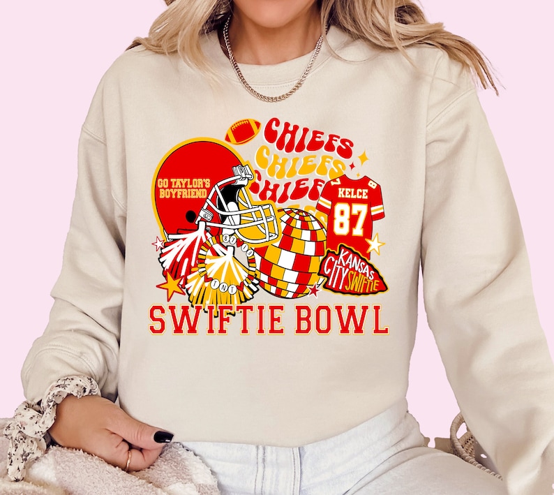 Go Taylors Boyfriend Sweatshirt Kansas City Swift Sweatshirt Football Sweatshirt Swifti Bowl Sweatshirt Swift Gift For Swifti Football Shirt