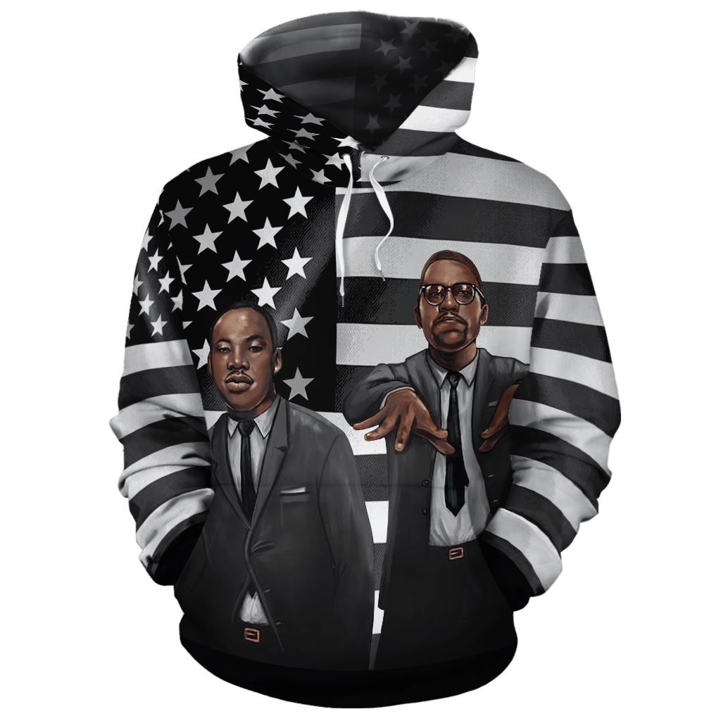 MLK ft Malcolm X All-over Hoodie