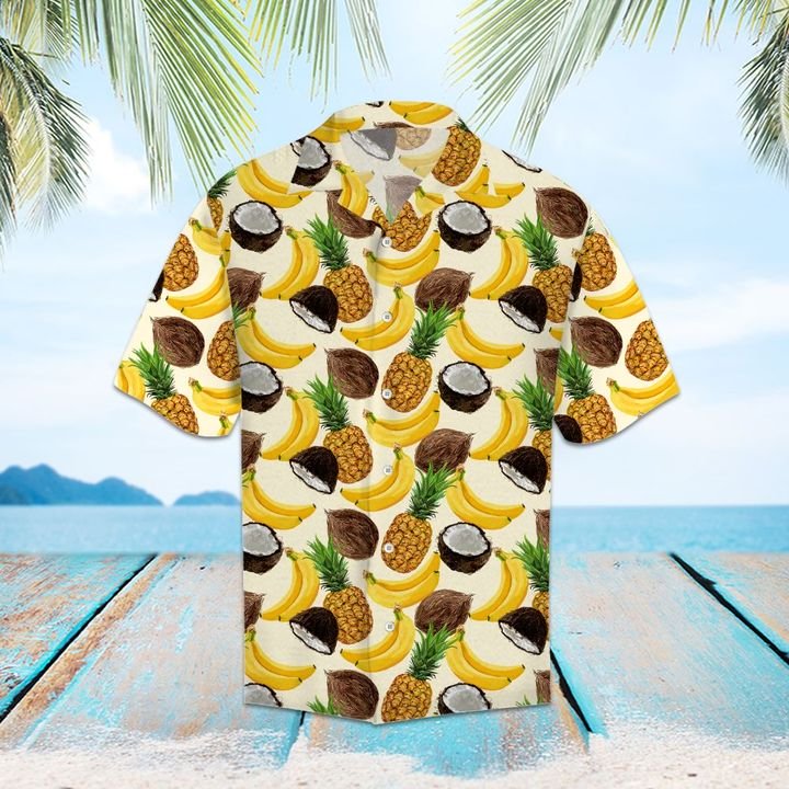 Tropical Fruits Hawaiian Shirt Summer Button Up For Men, Women, Couple