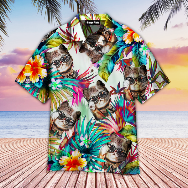 Cat Tropical Hawaii Shirt For Men Women Ha778