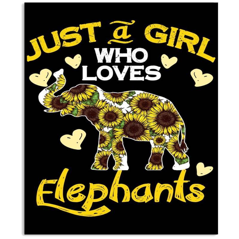 Just A Girl Who Loves Elephants Custom Design Meaningful Gifts Vertical Poster