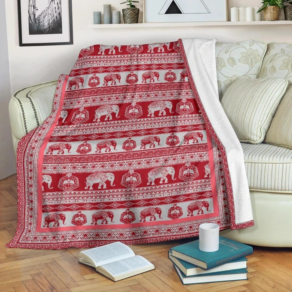 Wonderprint Blanket Elephant Delta Sigma Theta Premium Blanket Lt10