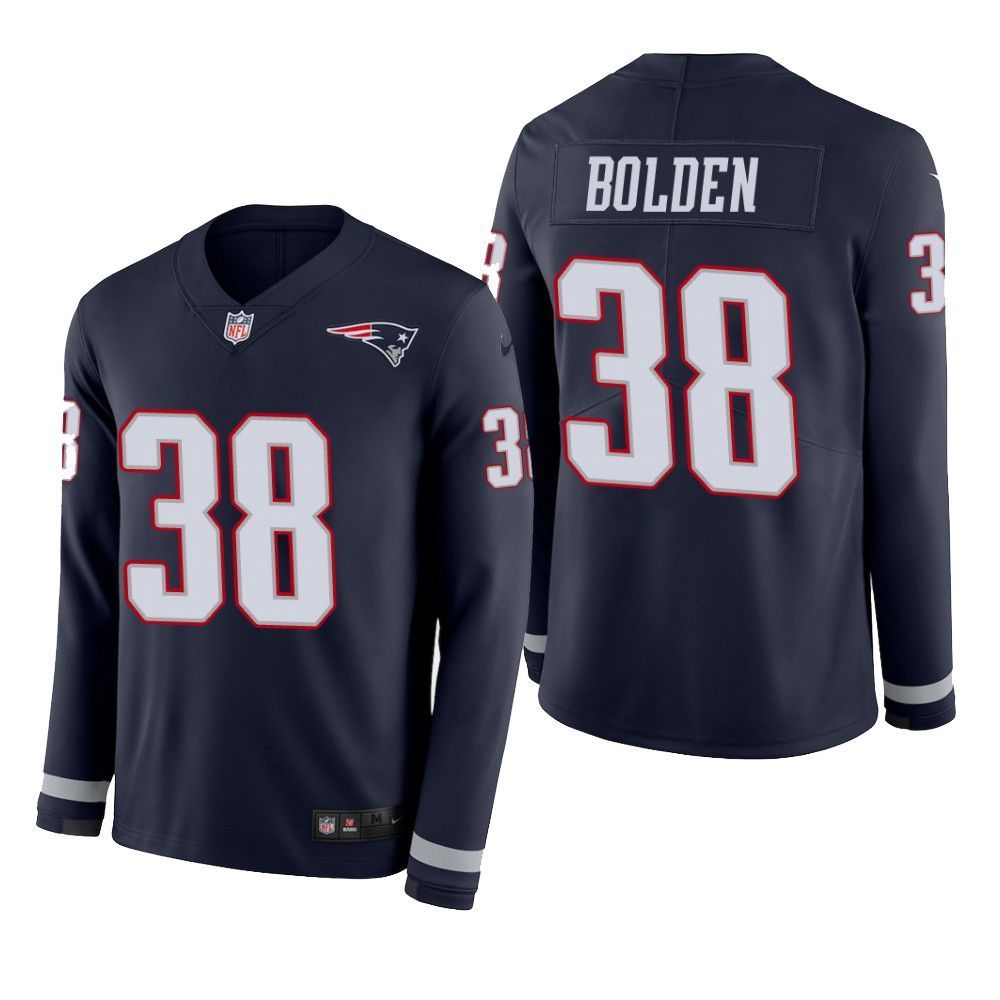 New England Patriots Brandon Bolden Therma Long Sleeve Mens Jersey Navy