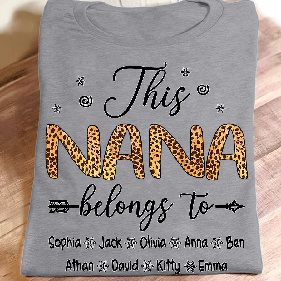 This Nana Belongs To – Leopard | Personalized T-Shirt