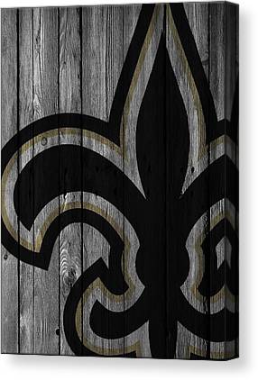 New Orleans Saints Wood Fence Joe Hamilton Canvas Print