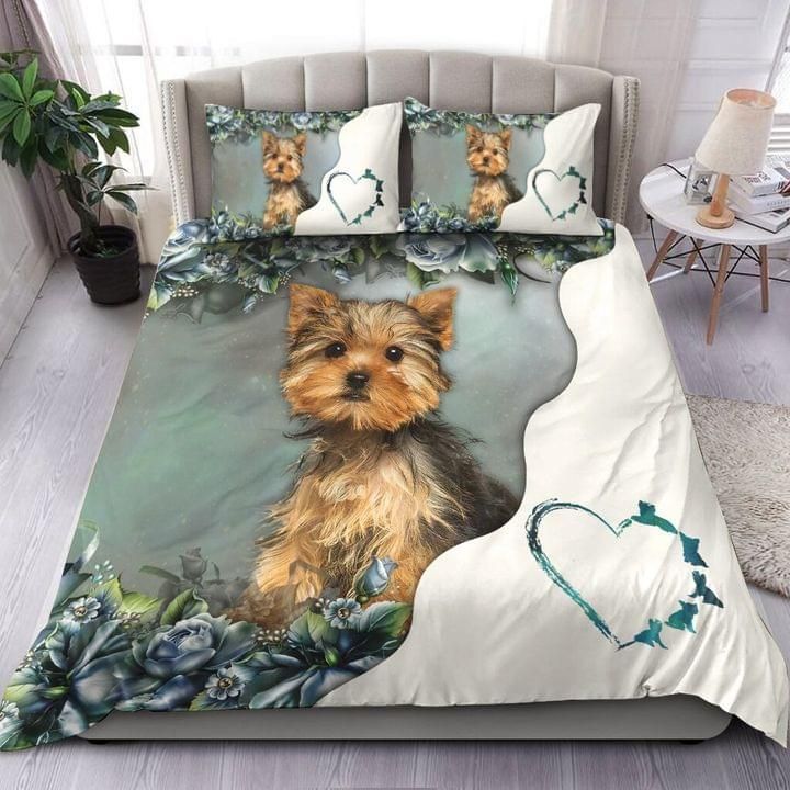 Yorkshire Terrier Dog Lover Duvet Quilt Bedding Set