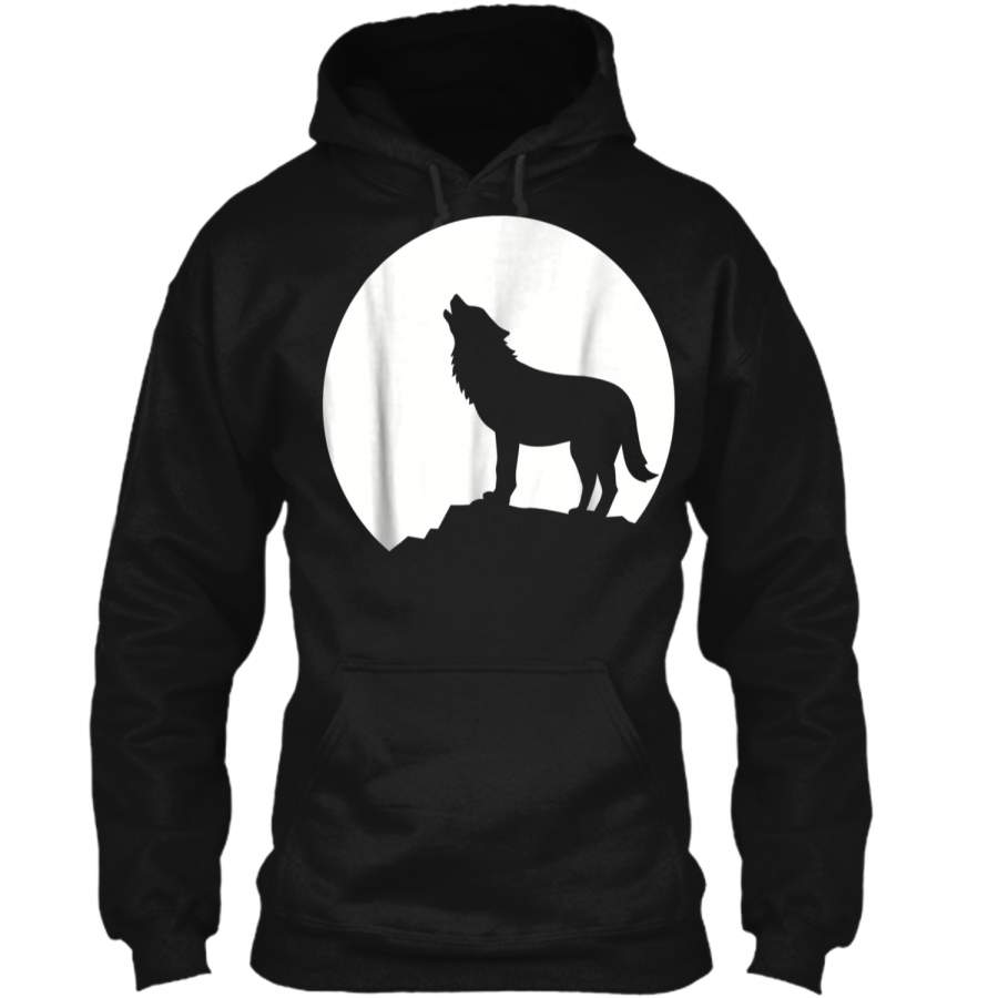 Wolf moon  Pullover Hoodie 8 oz