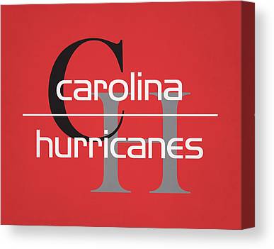 Carolina Hurricanes Letter And Team Abstract Art 1 Joe Hamilton Canvas Print