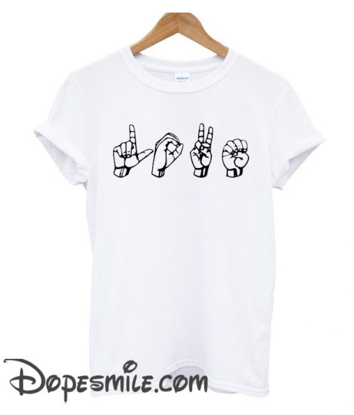 love in sign language cool t shirt