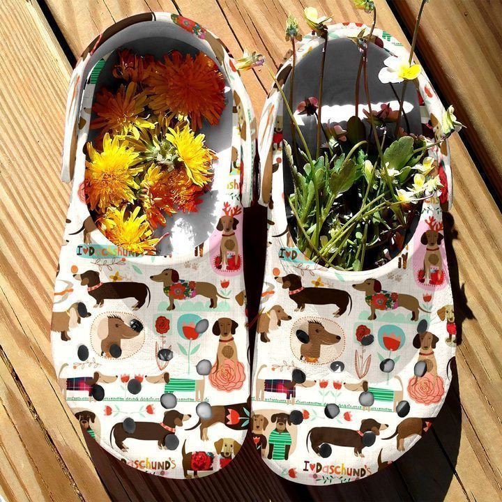 Dachshund I Love Dachshunds Crocss Classic Clogs Shoes For Men Women Kids Lesbiplanting