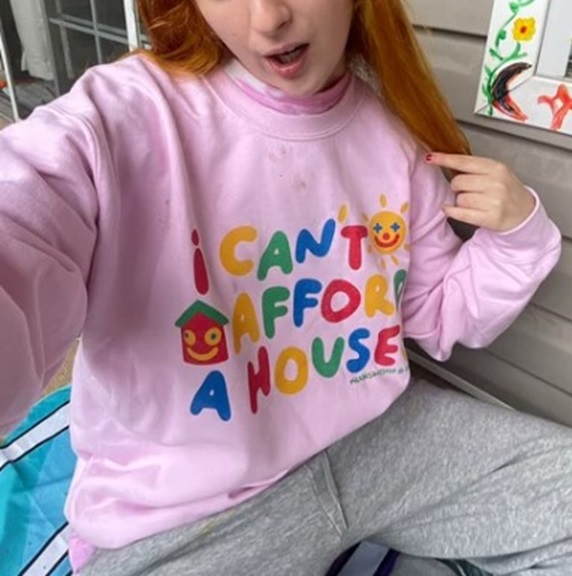 I Cant Afford A House Colorful Sweatshirt Outfit