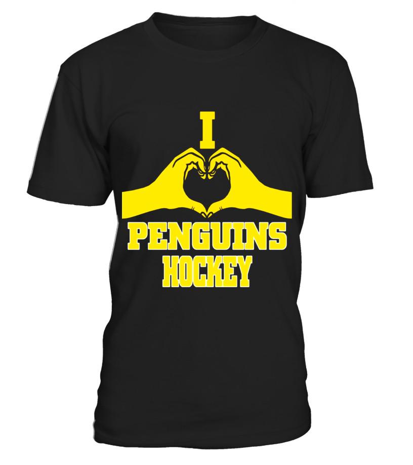 I Heart Penguins Hockey T-Shirt T Shirts C-Sgn89