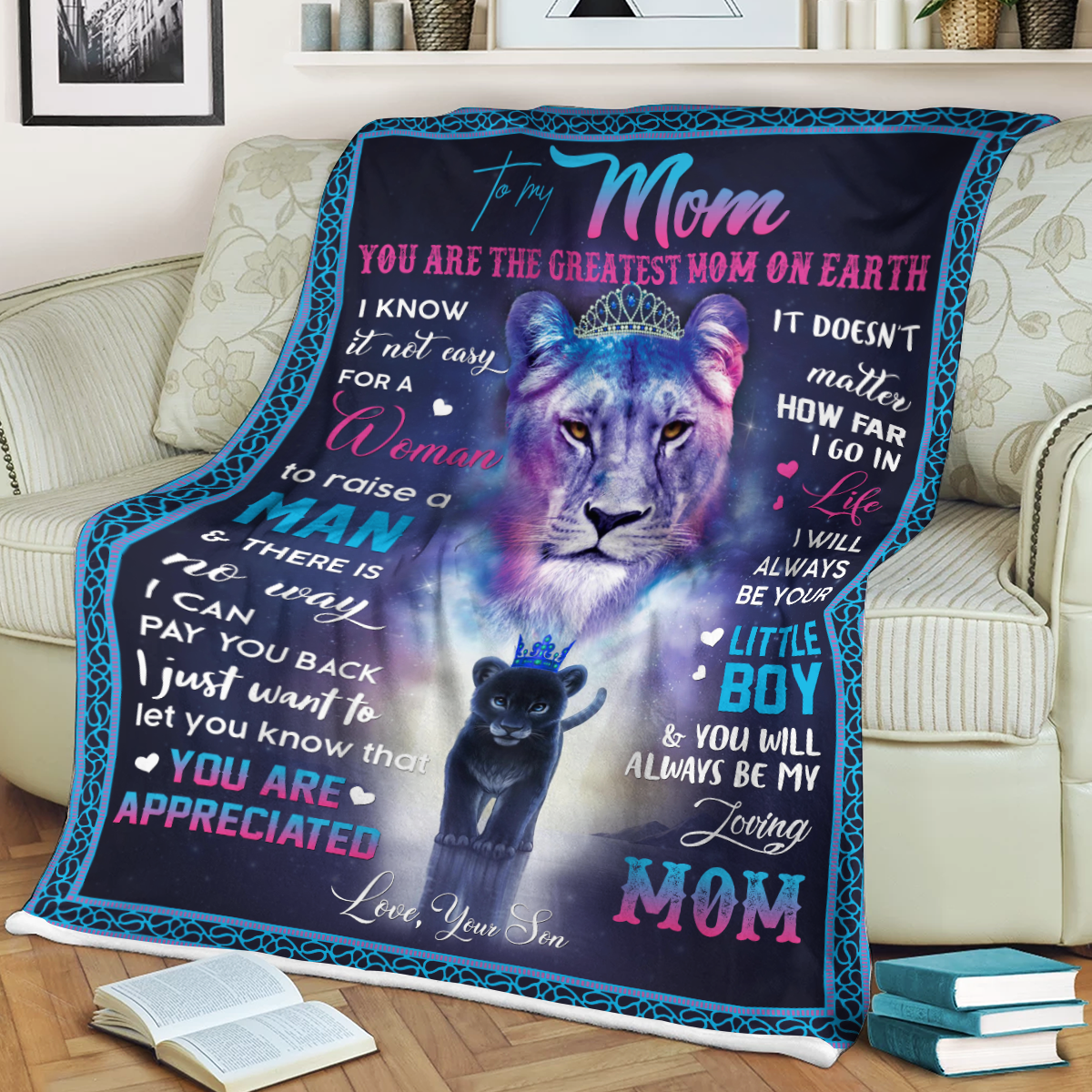 To My Mom, You Are The Greatest Mom On Earth Blanket