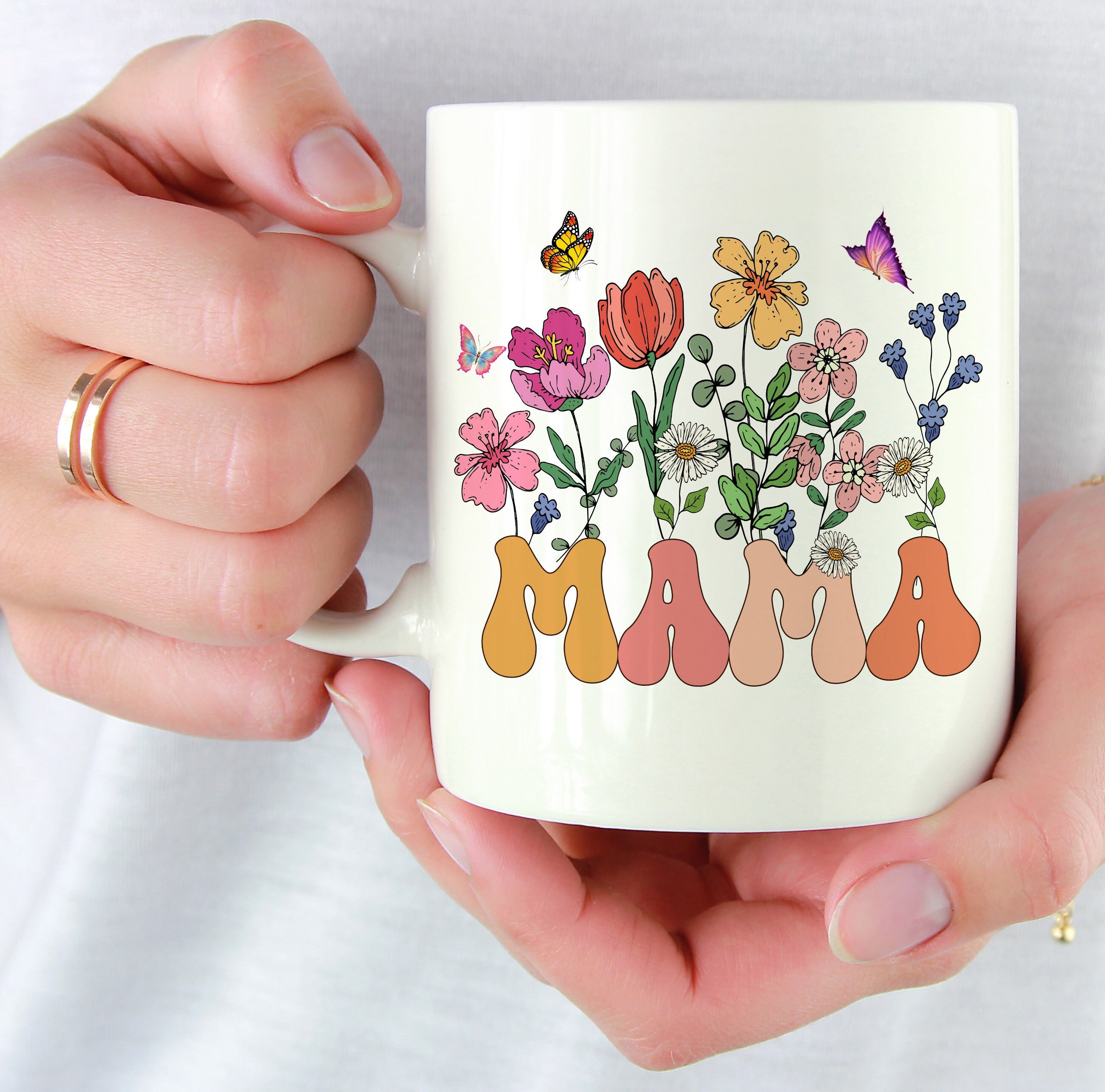 Month Flower Mug Design, Mama Mug, Gift Ideas For Mum, Mother, Mothers Day Gift, Customized Coffee Mug, Mug Design