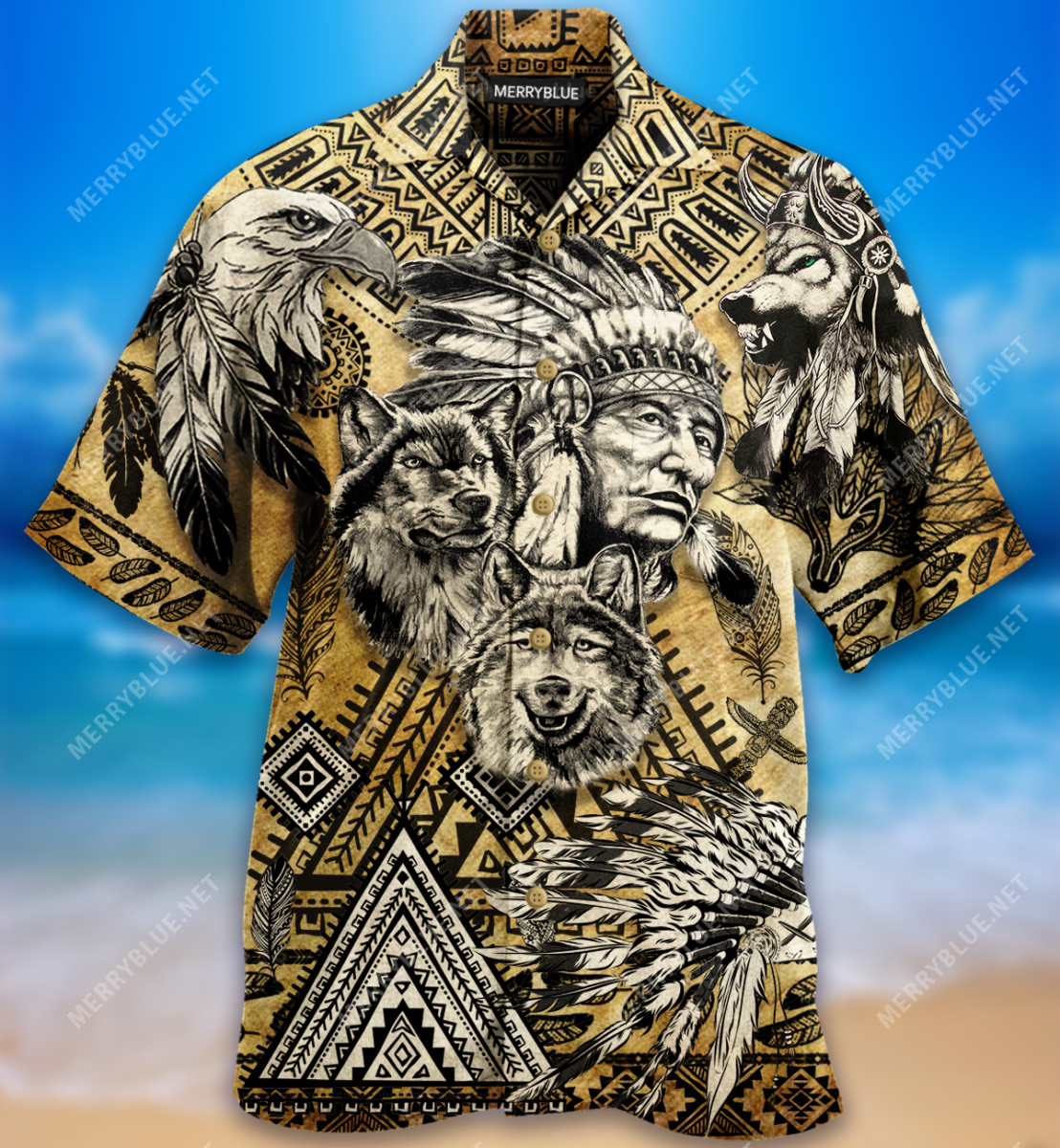 Born To Be A Native American Unisex Hawaii Shirt Ha110557