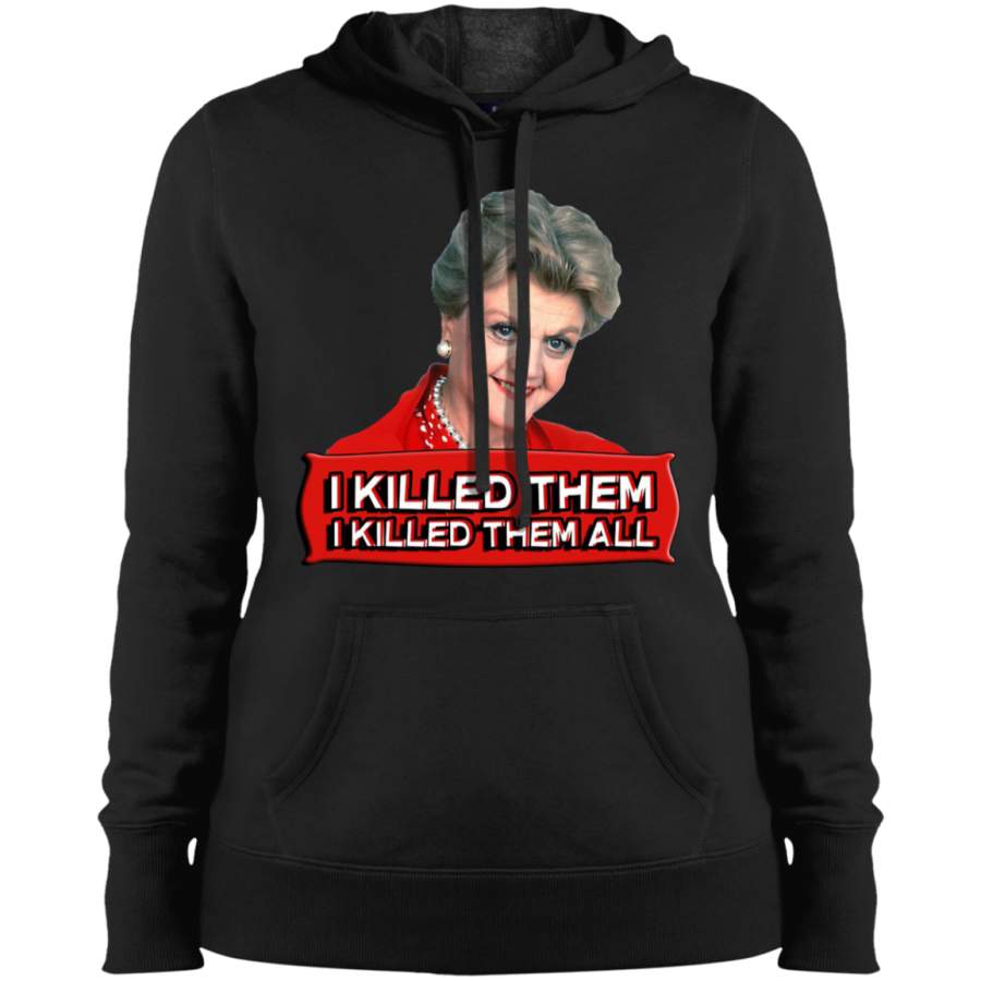 AGR Angela Lansbury (Jessica Fletcher) Murder she wrote confession I killed them all Ladies’ Pullover Hooded Sweatshirt