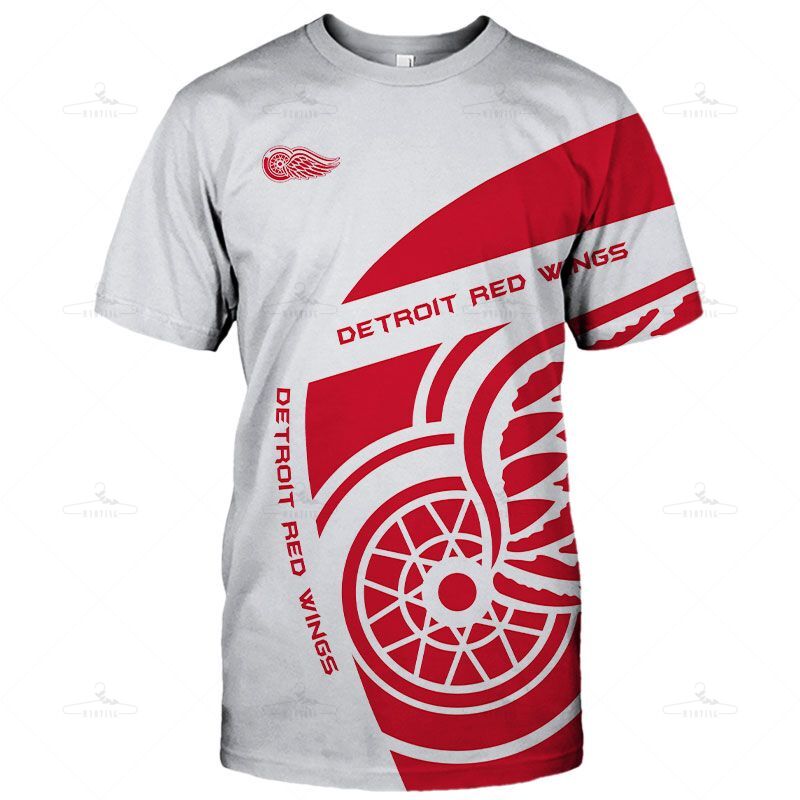 Detroit Red Wings T-Shirt 3D Cute Short Sleeve Gift S