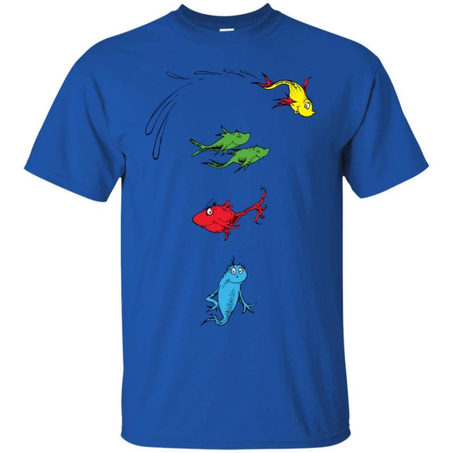 Dr. Seuss One Fish Two Fish Red Fish Blue Fish T-shirt - ReadingLLC