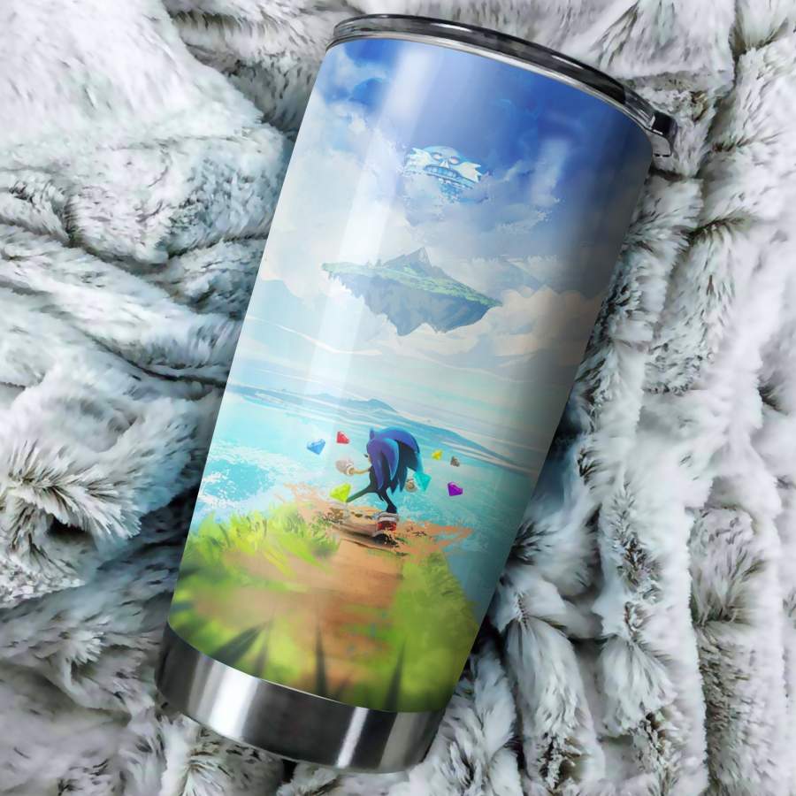 Sonic The Hedgehog Poster  – Perfect Gift  Traveling Mugs Insulated Stainless Steel Tumbler Cup