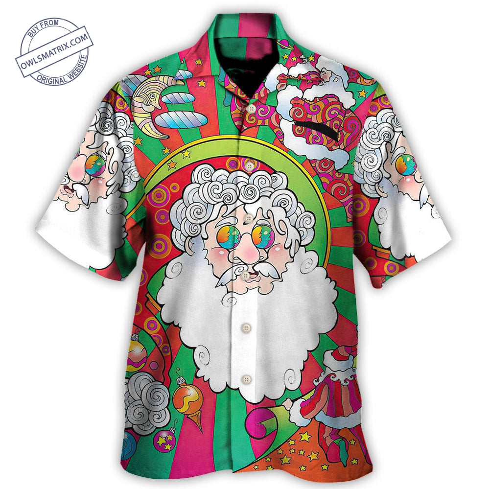 Christmas Santa Claus Psychedelic Colorful Hawaii Shirt Ha109761