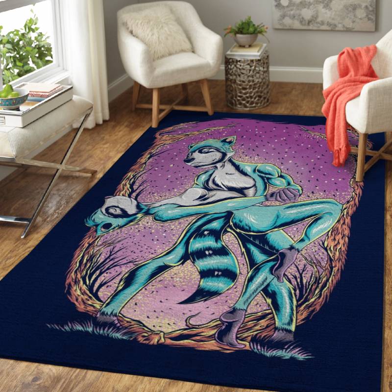 Rug Home Decor Salsa Dancing Racoon A – Animal Sport Legends