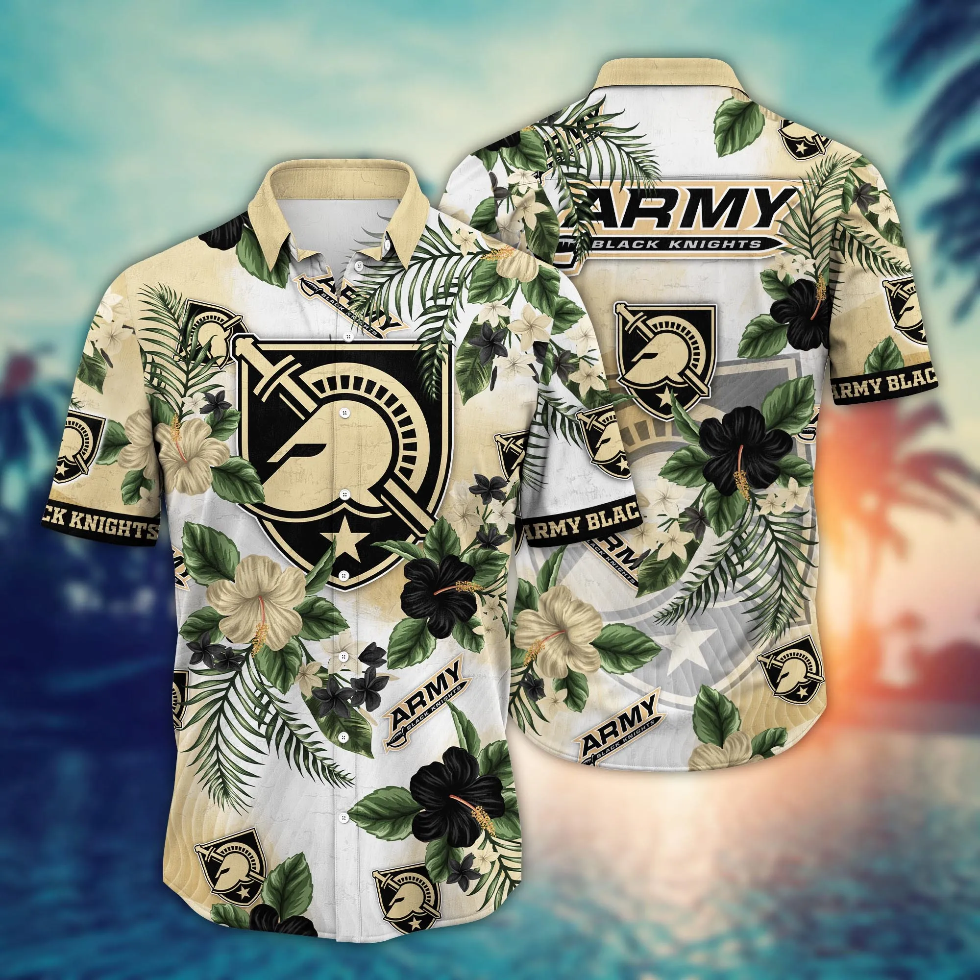 Army Black Knights NCCA Hawaiian Shirt Summerytime Aloha Shirt