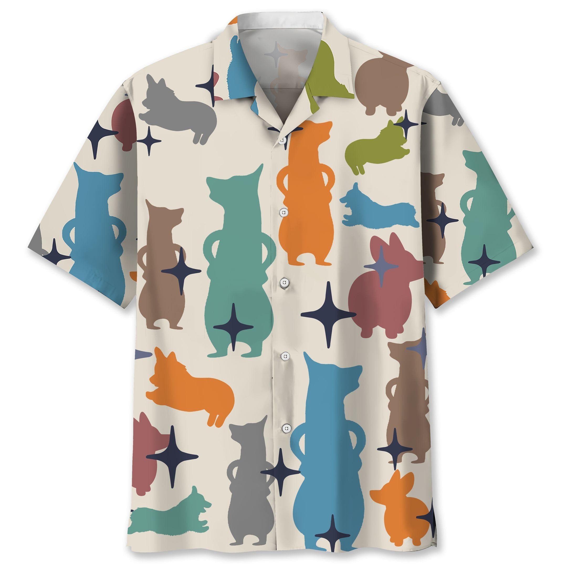 Corgi Colorful Hawaii Hawaii Aloha Shirt For Dog Lover Ha99667