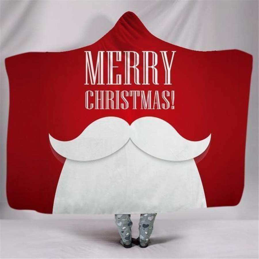 X-Mas Mustache Hooded Blanket Christmas Decoration Ideas Christmas Gift Ideas