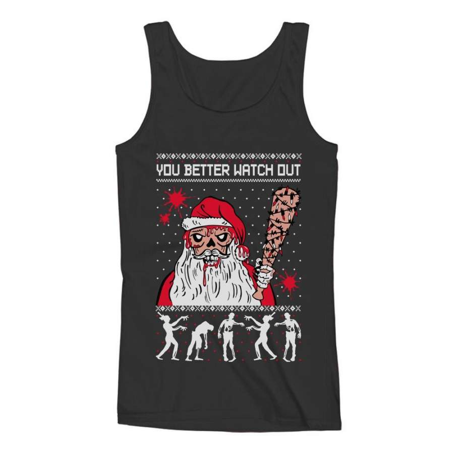 Zombie Santa and Dead Walkers Ugly Christmas Women Tank Top