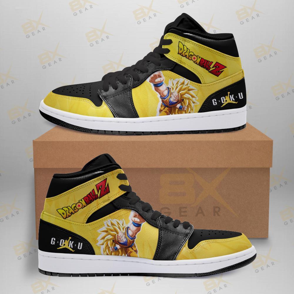 Dragon Ball Super Saiyan Goku Shoes Jordan Sneakers Anime Fan S12020