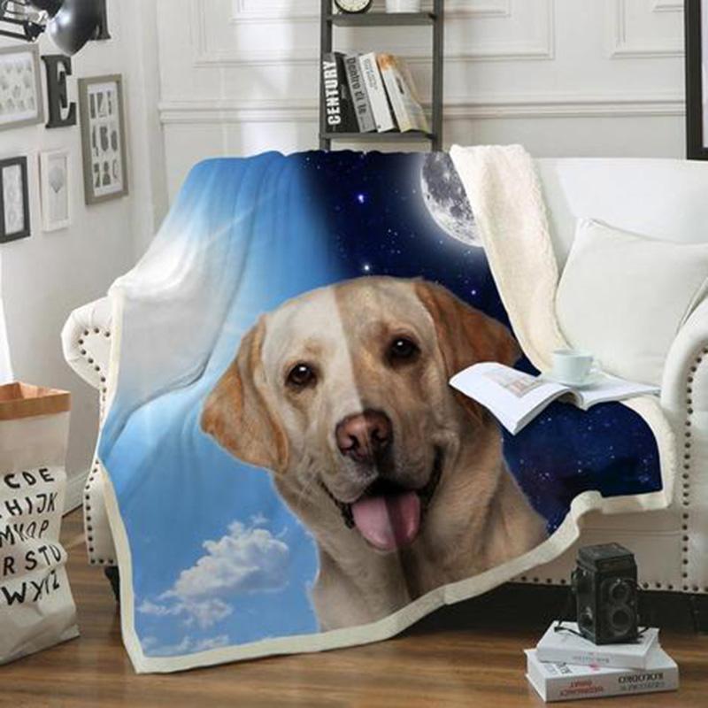 Labrador Retriever Day & Night Dog Blanket Print Design Dog Gifts