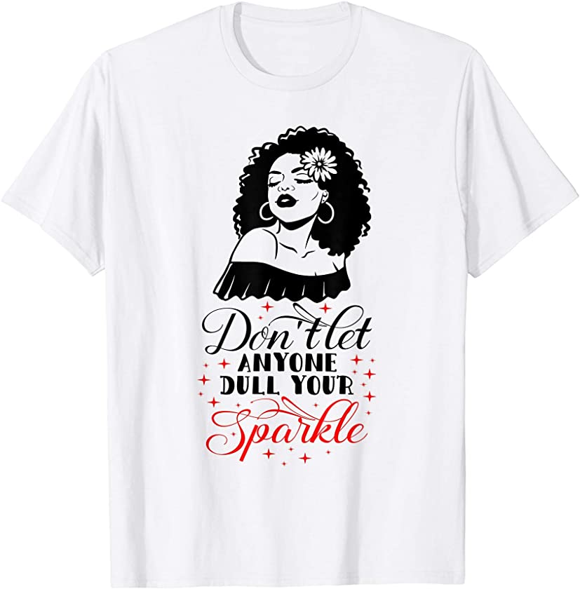 African American Curly Afro Black Queen Ladies Melanin T-Shirt