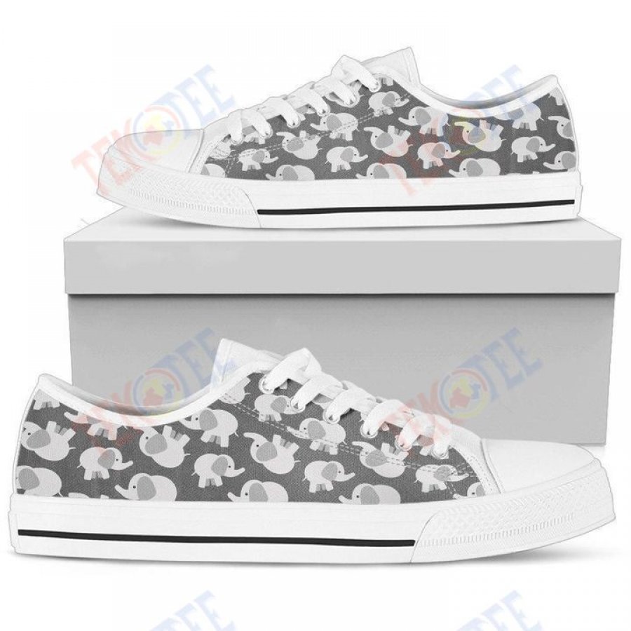 Mens Womens Elephant Shoes Elephant Low Top Shoes Custom Print Footwear Converse Sneakers TMT223