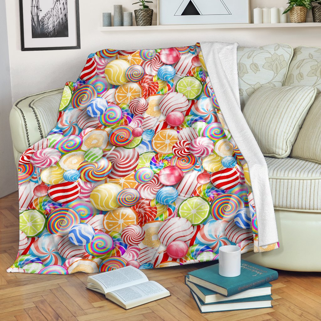 Candy Lollipop Pattern Premium Blanket